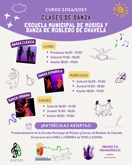 Matrículas abiertas Robledo de Chavela curso 2026-2027